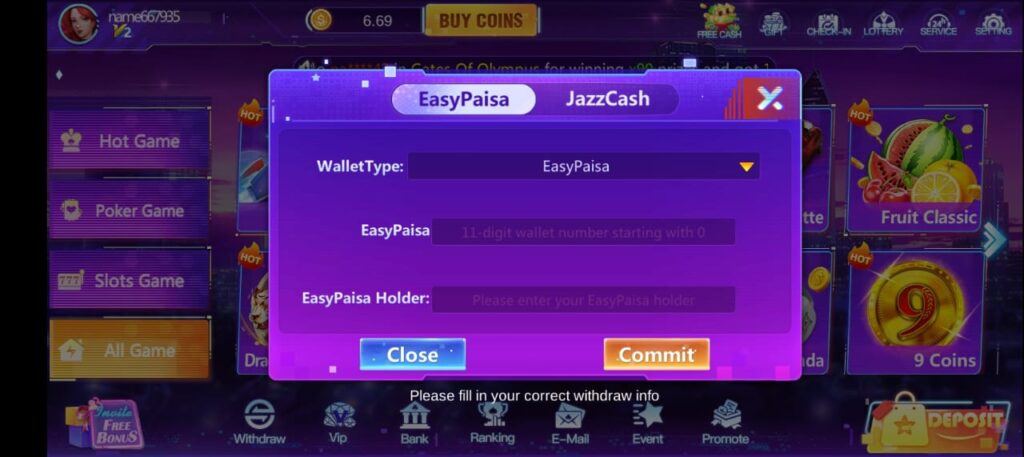 How to Deposit and Withdrawal from luck 22 gaming
