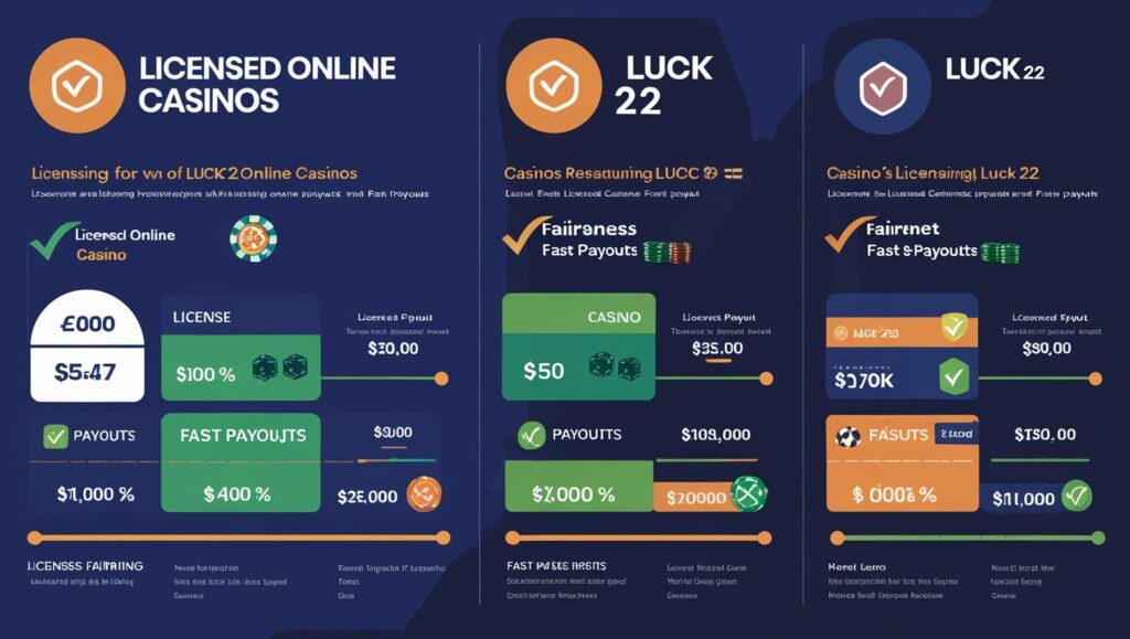 Is Luck 22 Game Safe – licensed and fair online casino infographic