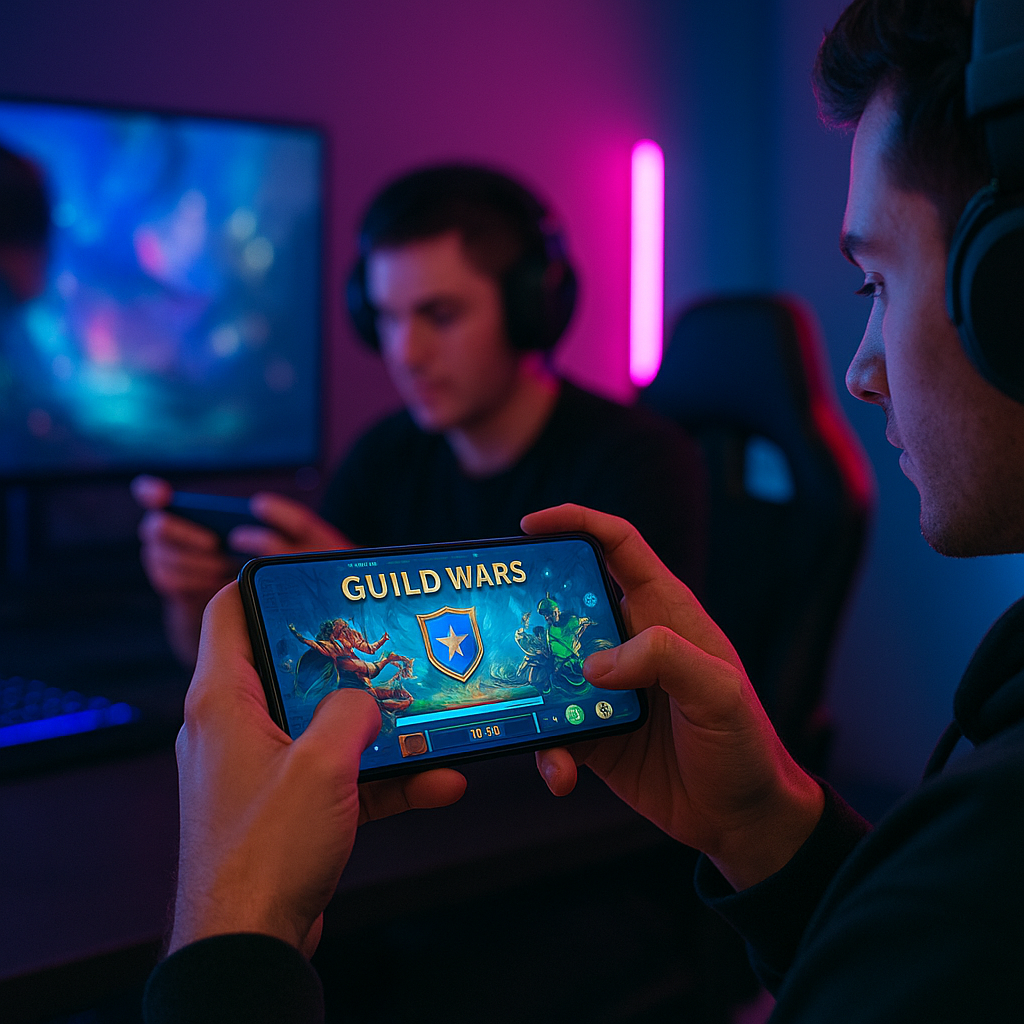 Players enjoying Luck 22 Mobile Game in real-time guild battles