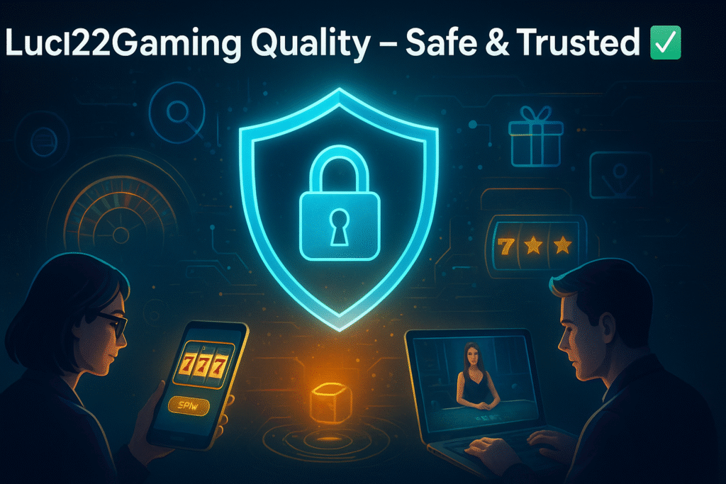 Luck22Gaming quality banner showcasing safe and trusted online gaming experience