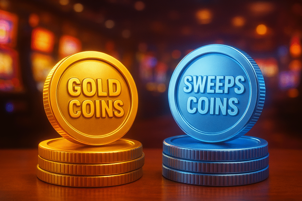 LuckyLand Slots Gold Coins and Sweeps Coins currency system