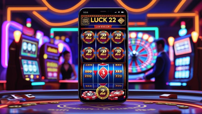 Luck 22 Game app download screen on mobile.